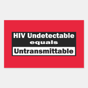 HIV nicht nachweisbar gleicht HIV unübertragbar Rechteckiger Aufkleber