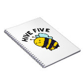 Hive Five Lustig High Five Bienenwitz Notizblock (Rechte Seite)