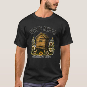 Hive Mind Vintage-Bienenstock-Imkerei-Design T-Shirt