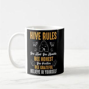 Hive Rules Bee Kind Bee Humble Pun Kaffeetasse