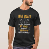 Hive Rules Bee Kind Bee Humble Pun T-Shirt (Vorderseite)