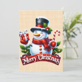 Hivernale Festive Einladung (Stehend Vorderseite)