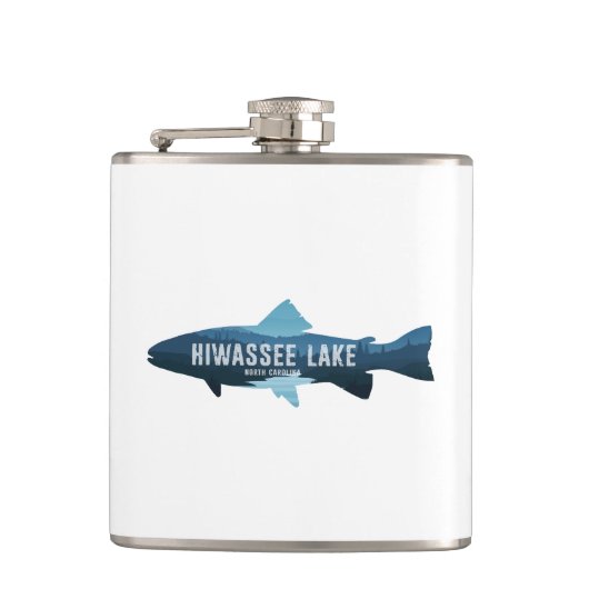 Hiwassee North Carolina Fisch Flachmann (Vorderseite)