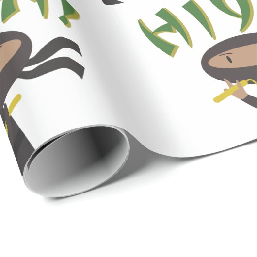 Hiya Ninja Geschenkpapier (Rolleneckpunkt)