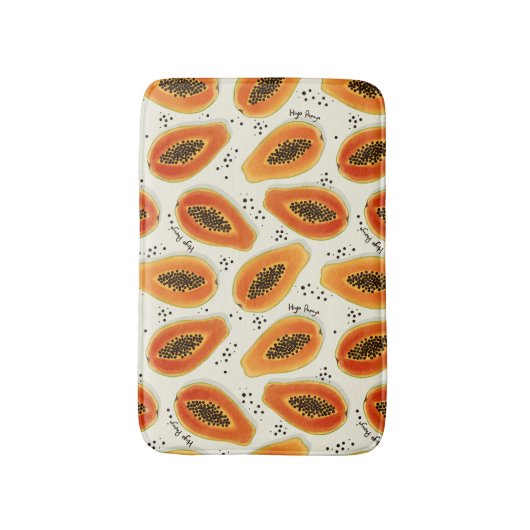 Hiya Papaya Pattern Badematte (Vorderseite Vertikal)