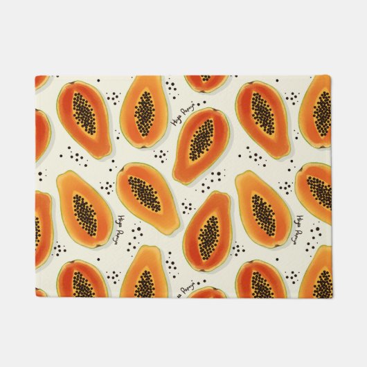 Hiya Papaya Pattern Fußmatte (Vorderseite)