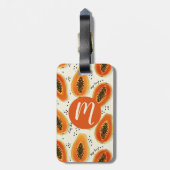 Hiya Papaya Pattern Gepäckanhänger (Rückseite vertikal)