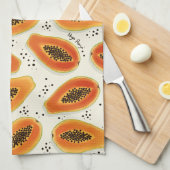 Hiya Papaya Pattern Geschirrtuch (Viertel Falte)