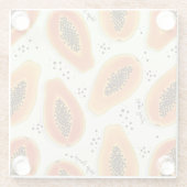 Hiya Papaya Pattern Glasuntersetzer (Rückseite)