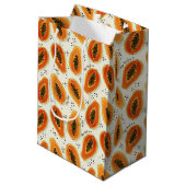 Hiya Papaya Pattern Mittlere Geschenktüte (Rückseite Schrägansicht)