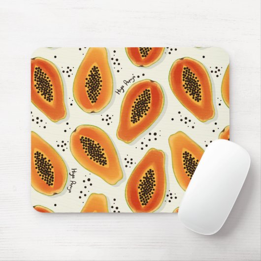 Hiya Papaya Pattern Mousepad (Mit Mouse)