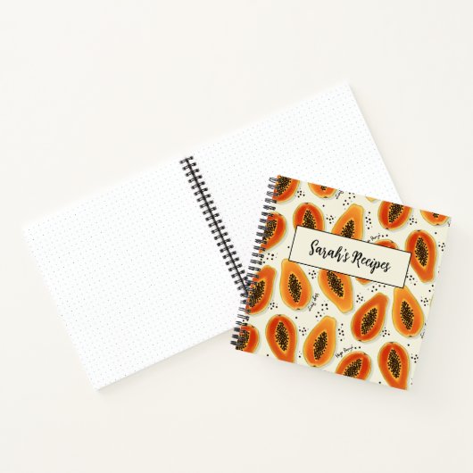 Hiya Papaya Pattern Notizblock (Innenseite)