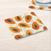 Hiya Papaya Pattern Rechteckiger Pappuntersetzer (angewinkelt)