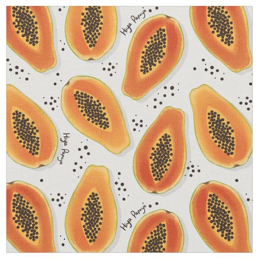 Hiya Papaya Pattern Stoff (Nahaufnahme)