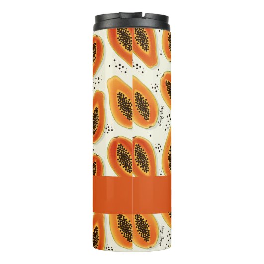Hiya Papaya Pattern Thermosbecher (Rückseite)