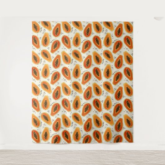 Hiya Papaya Pattern Wandteppich (Vorderseite)