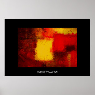 Hizli Kunstsammlung - Rot-Gelb-Braun Poster
