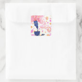 hj,m quadratischer aufkleber (Tasche)