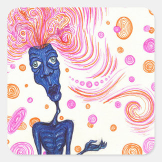 hj,m quadratischer aufkleber