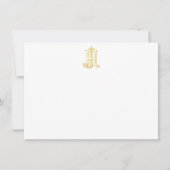 HJ Monogram- oder JH Monogram-Notecards Mitteilungskarte (Vorderseite)