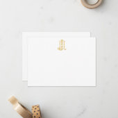 HJ-Monogramm oder JH-Monogramm Notizkarten Mitteilungskarte (Vorderseite/Rückseite Beispiel)