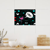 Hjärtan Liebe Poster (Küche)