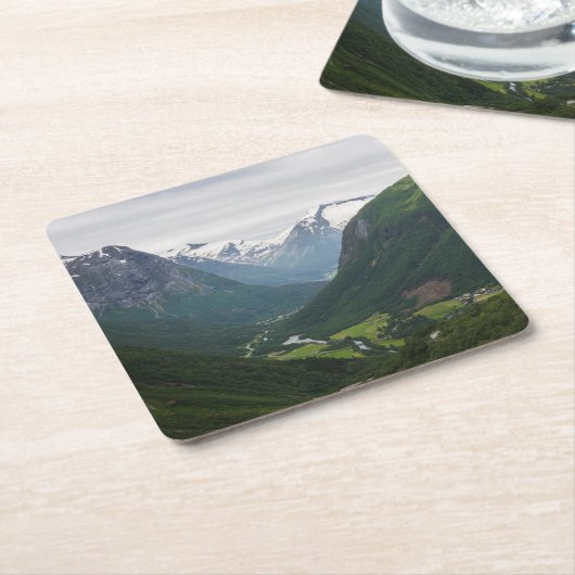 Hjelle Tal in Norwegen-Untersetzer Rechteckiger Pappuntersetzer (angewinkelt)