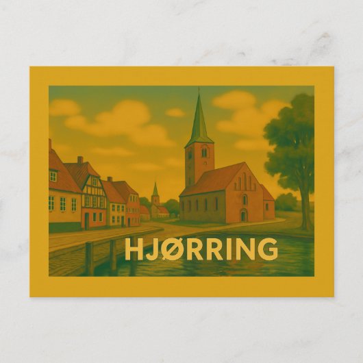 Hjørring Dänemark Kirche Postkarte (Vorderseite)