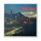 HK010 HONGKONG Panorama, Asien, Fliese (Vorderseite)