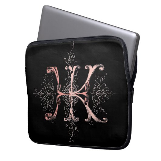 HKH Monogramm Laptopschutzhülle (Vorderseite Links)