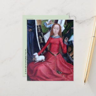 Hl. Agnes mit ihrem Lamm (Detail; M 070) Postkarte