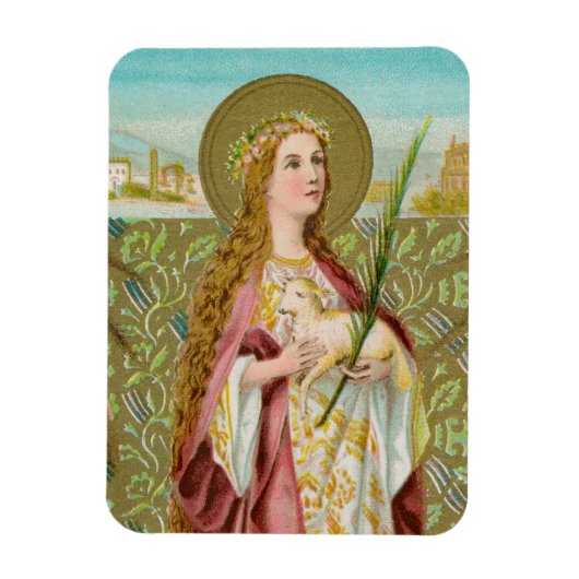 Hl. Agnes von Rom (BC 01) Magnet (Vertikal)