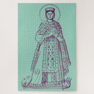 Hl. Agnes von Rom griechisches Mosaik Puzzle