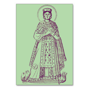 Hl. Agnes von Rom griechisches Mosaik Tischnummer