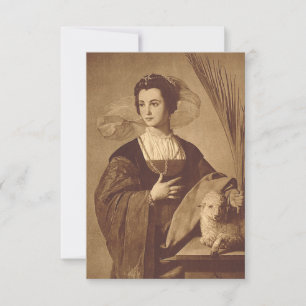 Hl. Agnes von Rom Himmlische Braut Heilige Karte