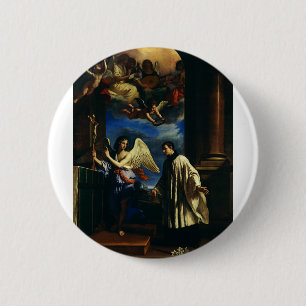 Hl. Aloisius Gonzaga Schutzpatron der Schüler Schö Button