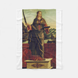 Hl. Anastasia von Rom Premium Kunst Fleecedecke