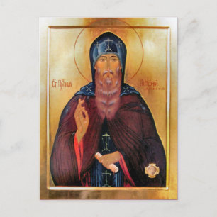 Hl. Antonius von Dymsk, Nowgorod-Ikone Postkarte