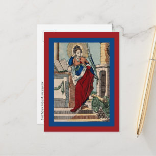 Hl. Barbara mit Artillerie (M 007) Postkarte