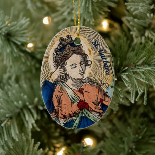 Hl. Barbara von Nikomedien (M 007) Keramik Ornament