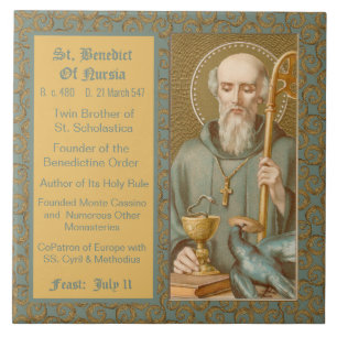 Hl. Benedikt von Nursia (JM 07) Fliese