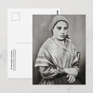 Hl. Bernadette von Lourdes Katholische Patronin vo Postkarte