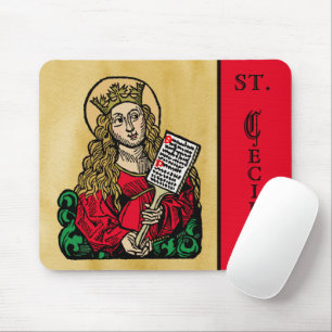 Hl. Cäcilia mit Hymnenbrett (Nürnberg) Mousepad