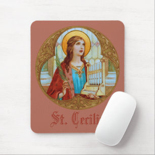 Hl. Cäcilia von Rom (BK 003) Vertikal Mousepad