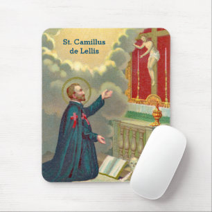 Hl. Camillus betend vor einem Kruzifix (M 020) Mousepad