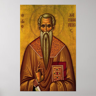 Hl. Charalambos von Magnesia Orthodoxe Ikonen Druc Poster