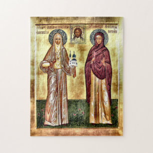 Hl. Elisabeth die Neue Märtyrerin Orthodoxe Ikone  Puzzle