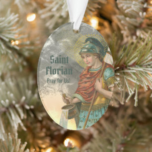 Hl. Florian mit Eimer (Beides; M 019) Acryl Ornament
