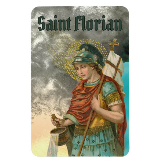Hl. Florian mit Eimer (Rauch; M 019) Magnet (Vertikal)