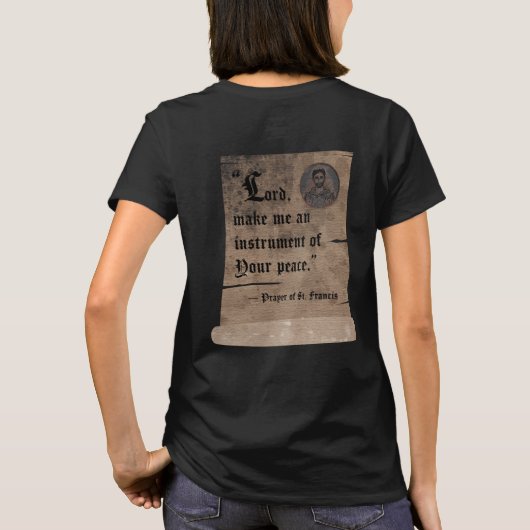 Hl. Franz von Assisi OFS T-Shirt (Rückseite)